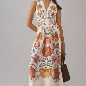 FARM Rio Farm Rio Floral Insects VNeck Maxi Dress *LIKE NEW*